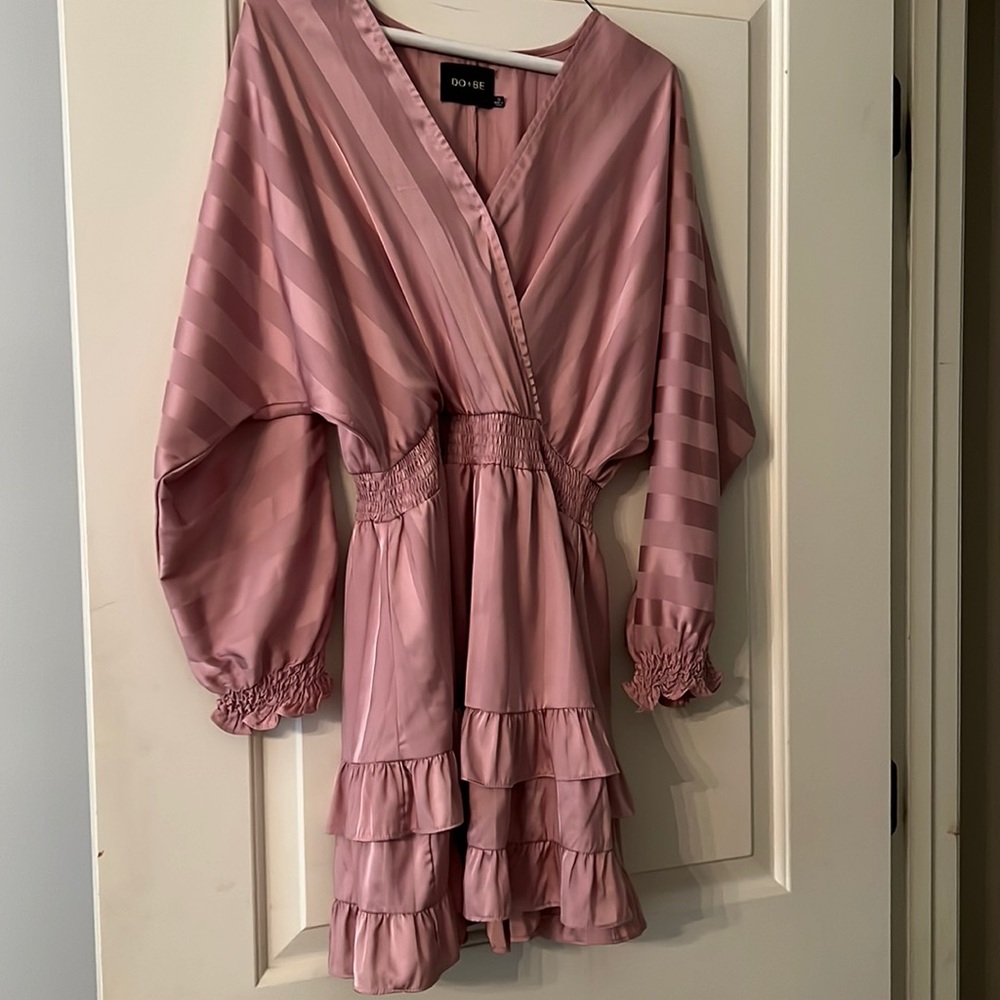 Long sleeve shirt ruffle dress